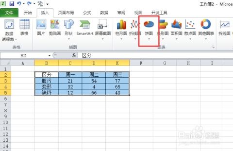 怎么插入饼图excel